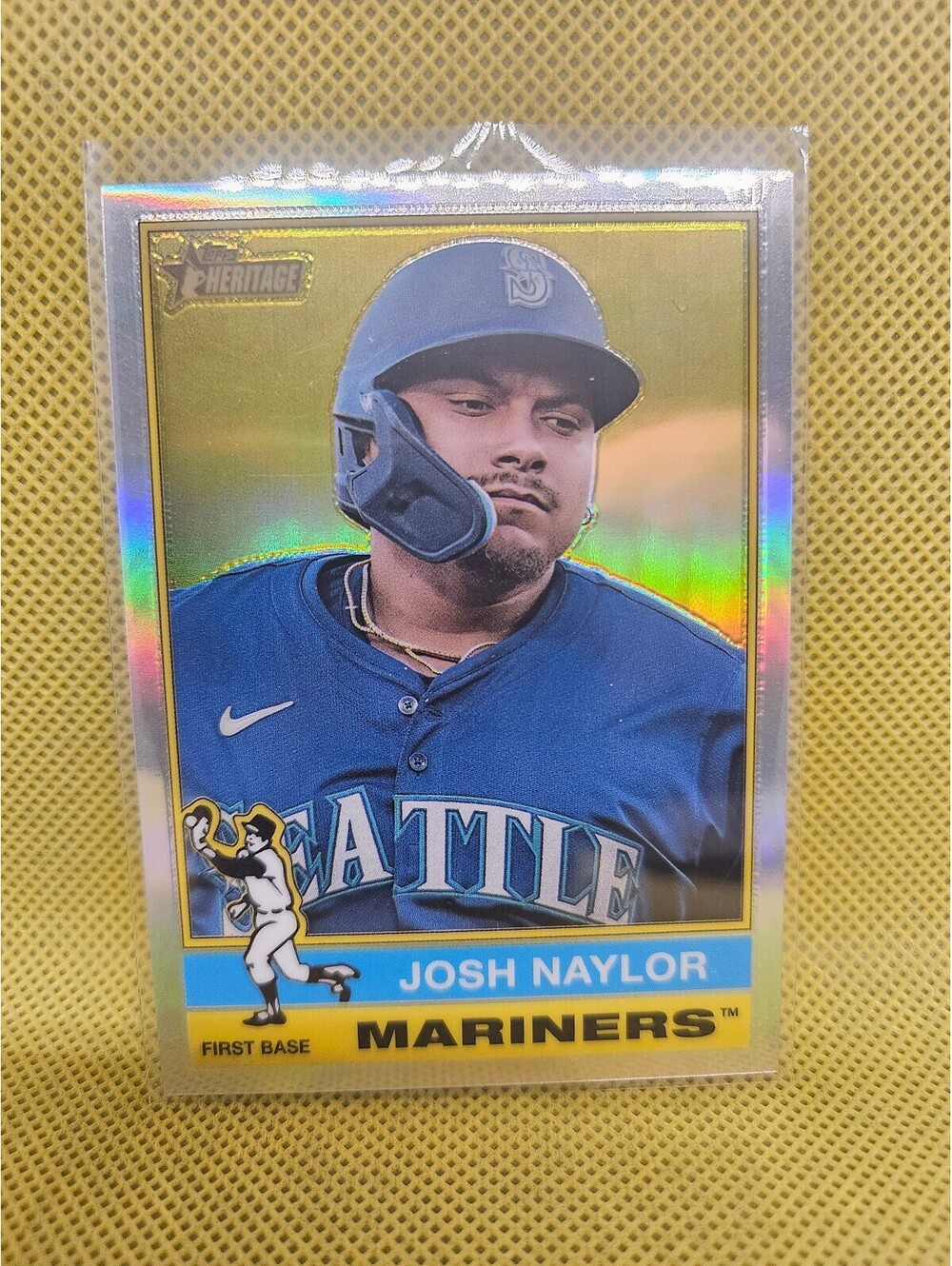 Josh Naylor [Chrome] #670 - 2025 Topps Heritage High Number - Seattle Mariners